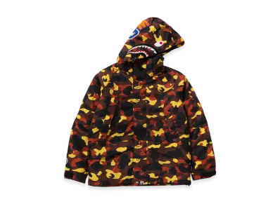 A BATHING APE 1St Camo Shark Snowboard Jacket "Orange"