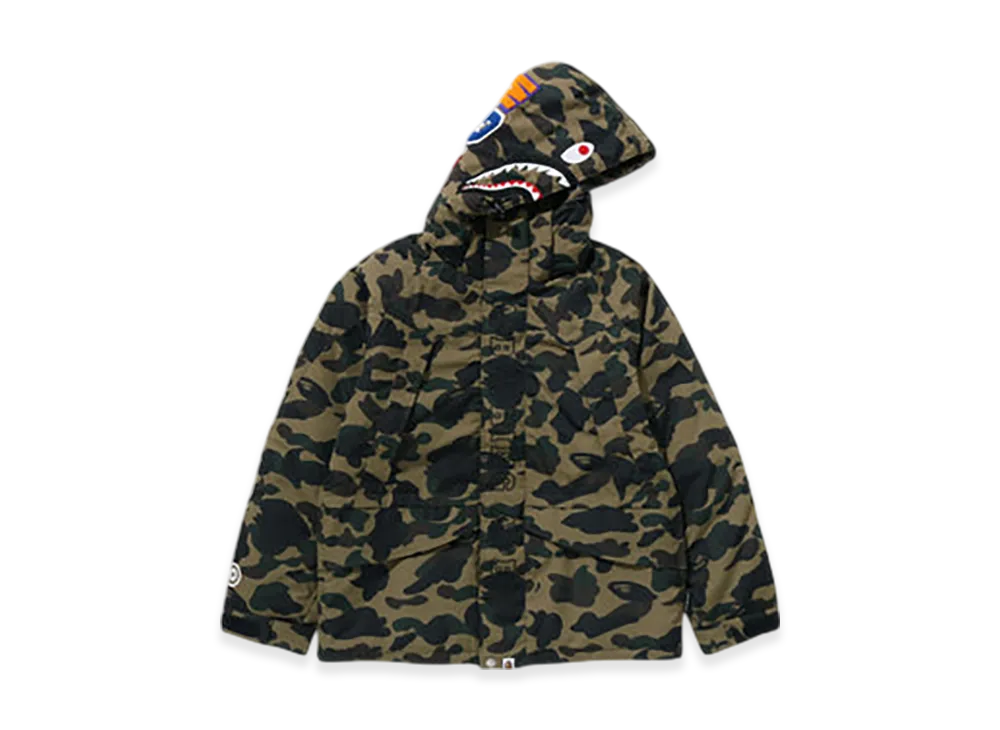 A BATHING APE 1St Camo Shark Snowboard Jacket "Green"