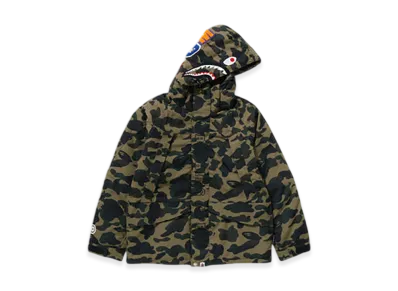 A BATHING APE 1St Camo Shark Snowboard Jacket "Green"