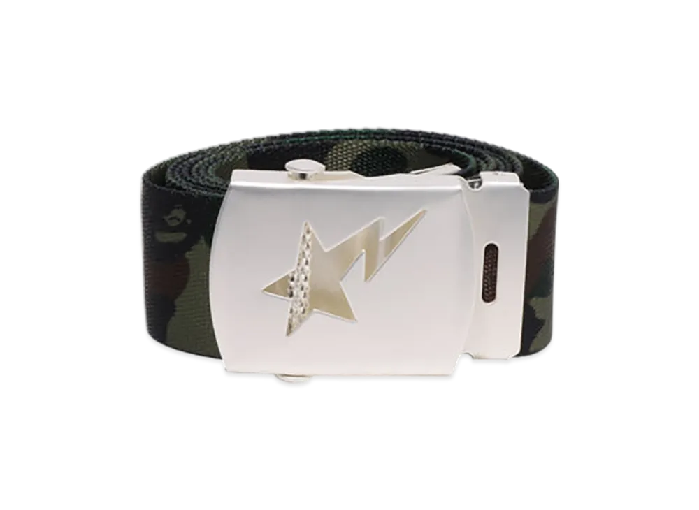 A BATHING APE 1St Camo Sta Gi Belt "Green"