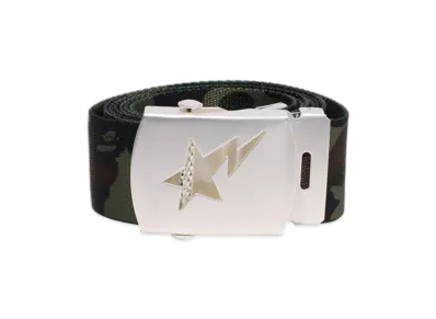 A BATHING APE 1St Camo Sta Gi Belt "Green"
