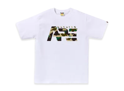 A BATHING APE 1St Camo Tactical Logo Tee "White/Yellow"