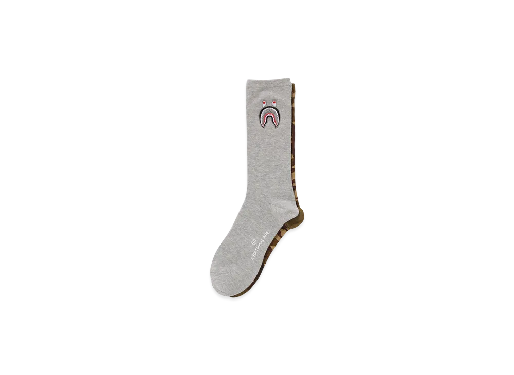 A BATHING APE 1St Shark Socks "Gray"