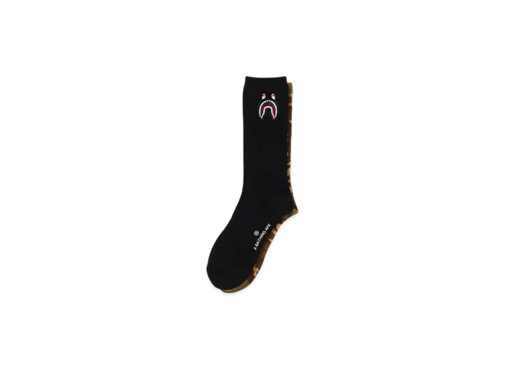 A BATHING APE 1St Shark Socks "Black"