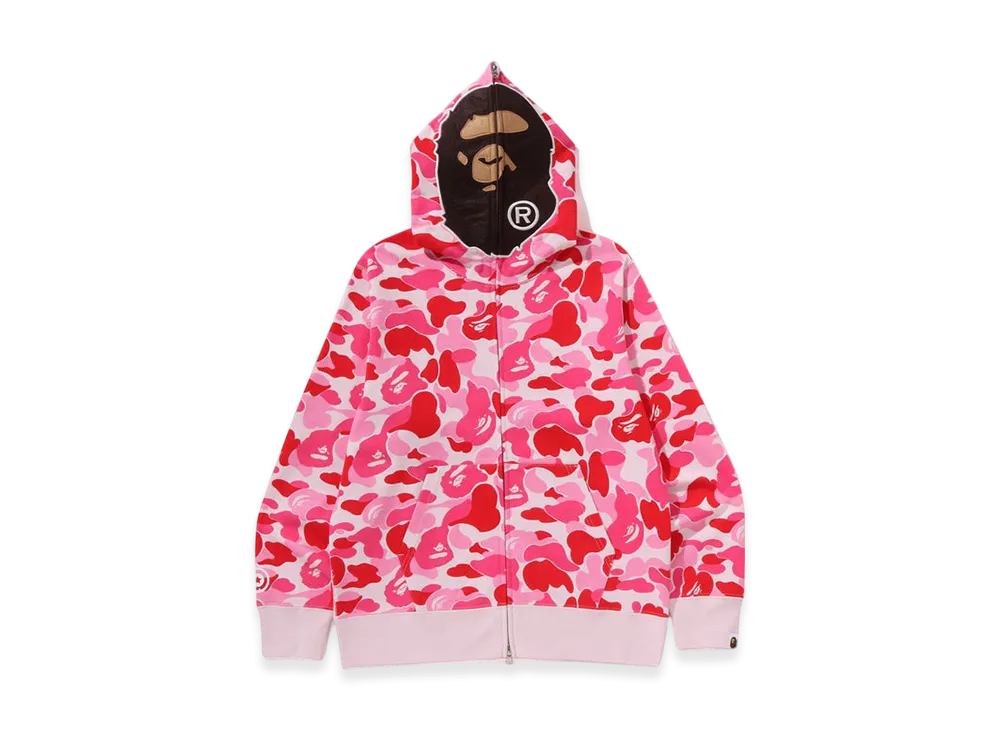 A BATHING APE ABC Camo 2nd Ape Full Zip Hoodie "Pink"