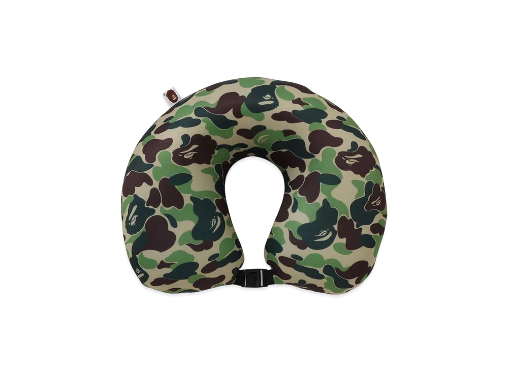 A BATHING APE ABC Camo 2Way Ape Head Neck Pillow Travel "Green"