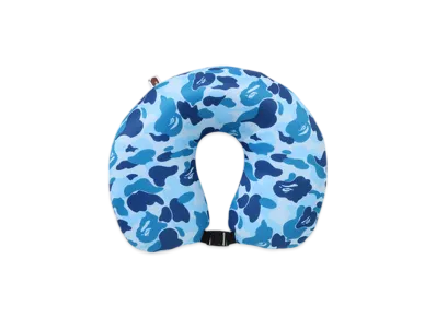 A BATHING APE ABC Camo 2Way Ape Head Neck Pillow Travel "Blue"