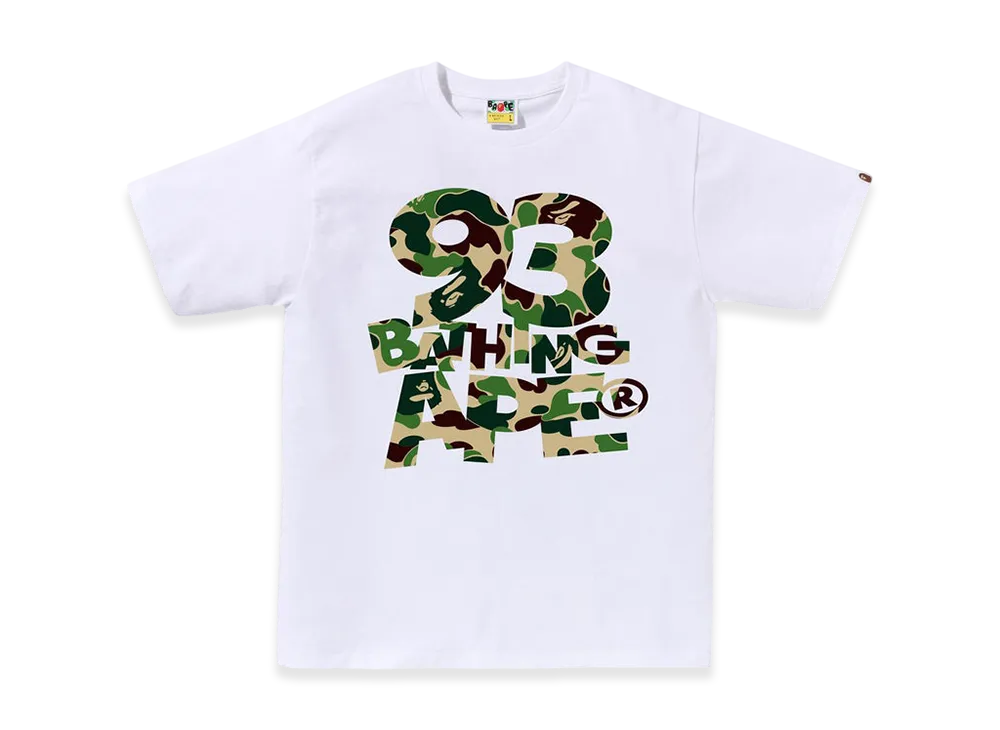A BATHING APE ABC Camo 93 Bathing Ape Tee "White/Green"