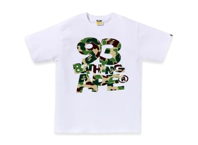 A BATHING APE ABC Camo 93 Bathing Ape Tee "White/Green"