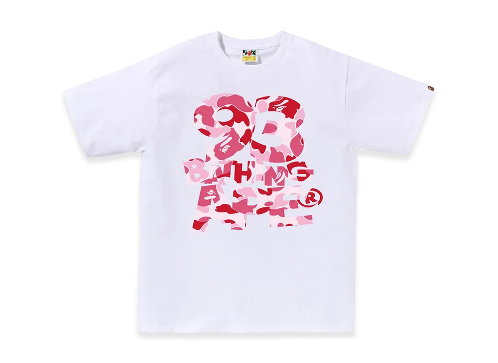 A BATHING APE ABC Camo 93 Bathing Ape Tee "White/Pink"