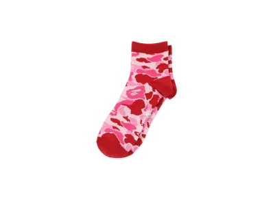 A BATHING APE ABC Camo Ankle Jacquard Socks "Pink"