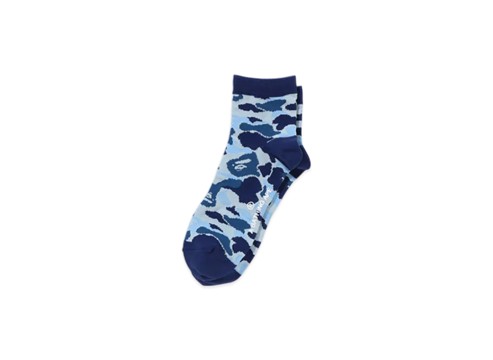 A BATHING APE ABC Camo Ankle Jacquard Socks "Blue"