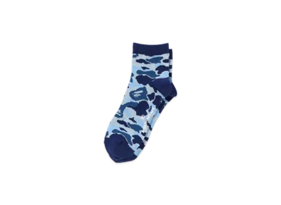 A BATHING APE ABC Camo Ankle Jacquard Socks "Blue"