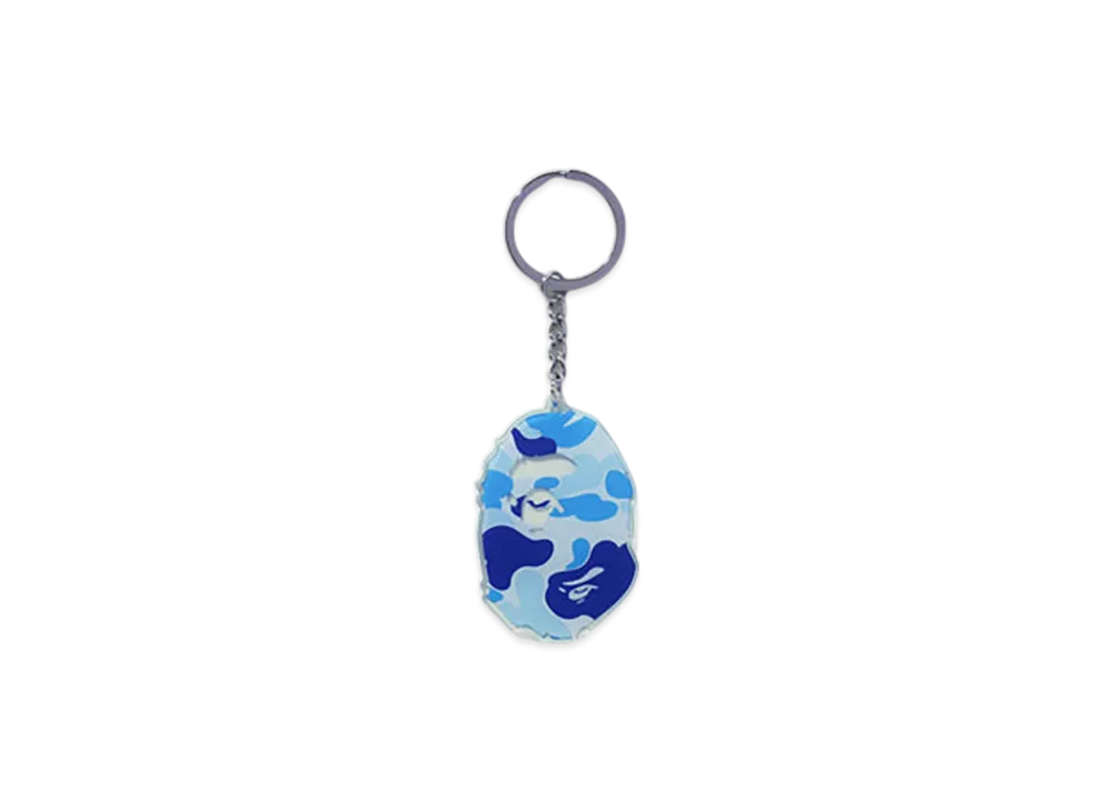 A BATHING APE ABC Camo Ape Head Acrylic Keychain "Blue"