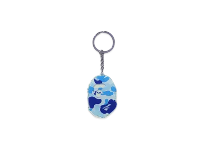 A BATHING APE ABC Camo Ape Head Acrylic Keychain "Blue"