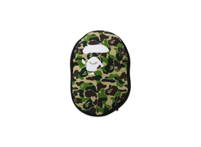 A BATHING APE ABC Camo Ape Head Cushion "Green"