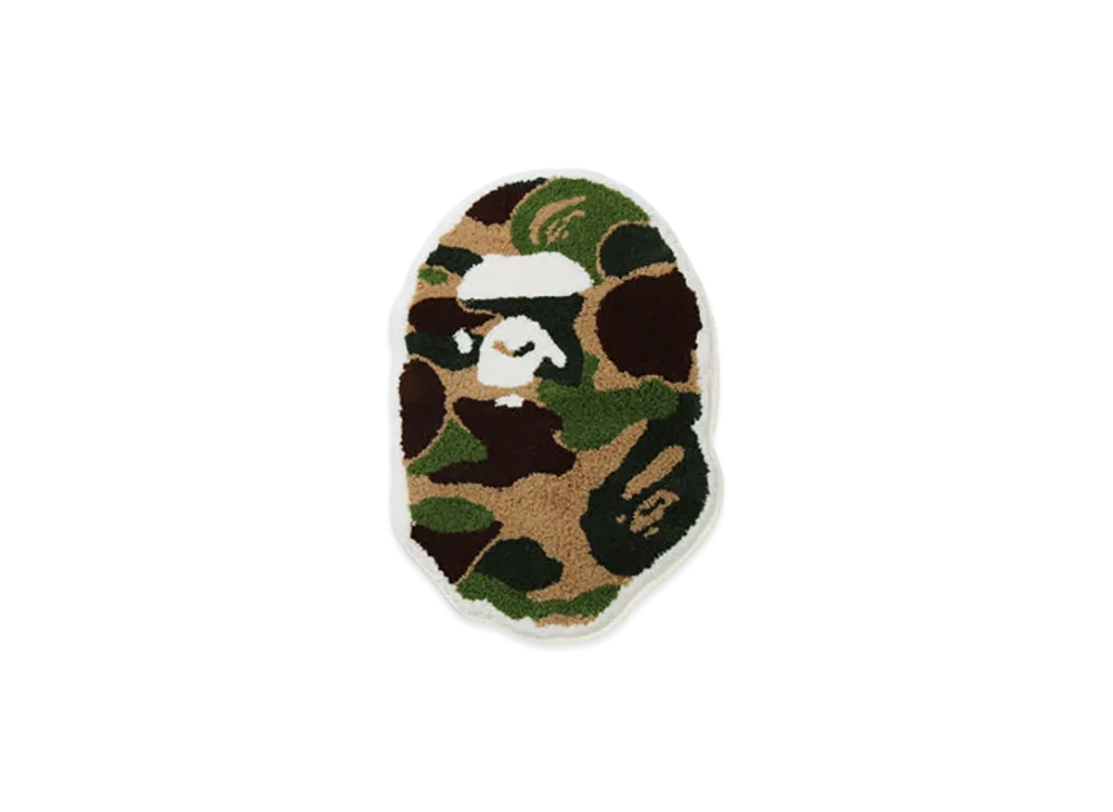A BATHING APE ABC Camo Ape Head Rug Mat "Green"