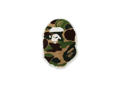 A BATHING APE ABC Camo Ape Head Rug Mat "Green"