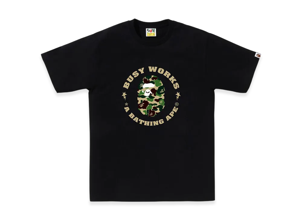 A BATHING APE ABC Camo Busy Works Sta Tee "Black/Green"