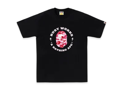 A BATHING APE ABC Camo Busy Works Sta Tee "Black/Pink"