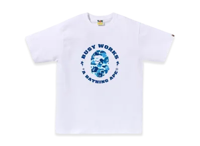 A BATHING APE ABC Camo Busy Works Sta Tee "White/Blue"