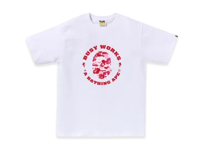 A BATHING APE ABC Camo Busy Works Sta Tee "White/Pink"