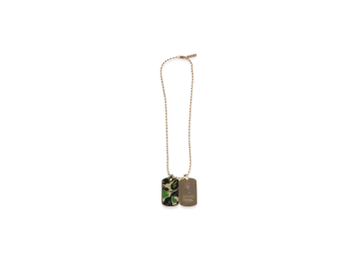 A BATHING APE ABC Camo Dog Tag Set Necklace "Gold"