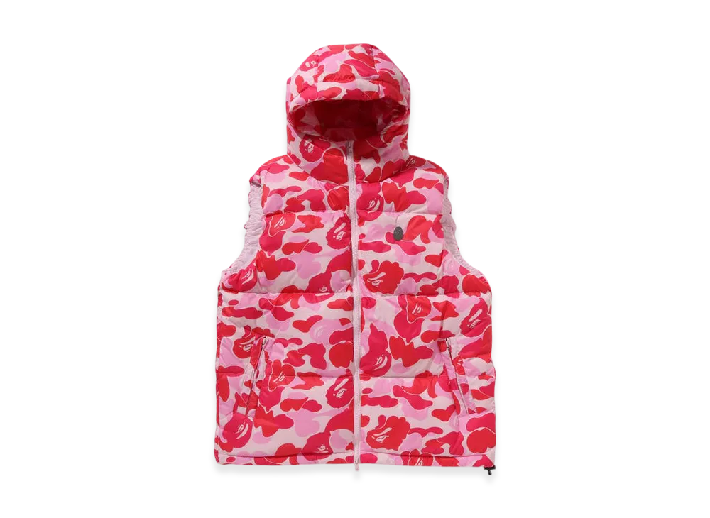 A BATHING APE ABC Camo Down Vest "Pink"