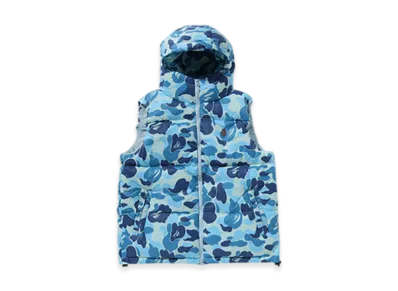 A BATHING APE ABC Camo Down Vest "Blue"