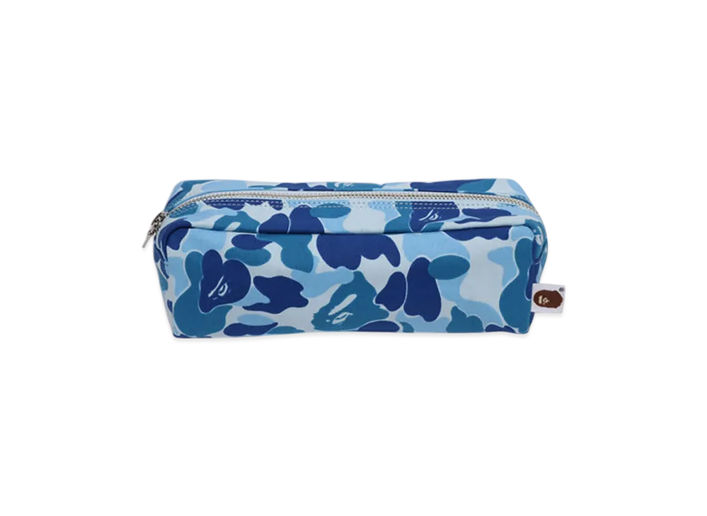 A BATHING APE ABC Camo Flight Pouch Travel "Blue"