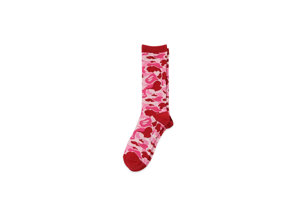 A BATHING APE ABC Camo Jacquard Socks "Pink"
