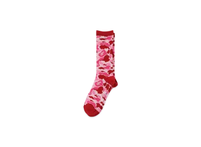 A BATHING APE ABC Camo Jacquard Socks "Pink"
