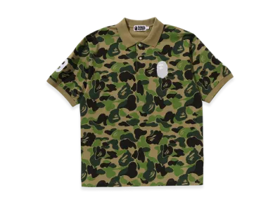 A BATHING APE ABC Camo Large Ape Head Polo "Green"