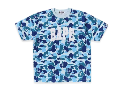A BATHING APE ABC Camo Relaxed Fit Bape Logo Tee "Blue"
