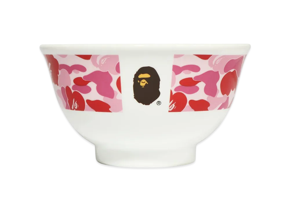 A BATHING APE ABC Camo Rice Bowl "Pink"