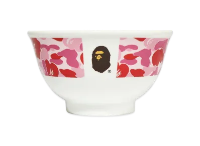 A BATHING APE ABC Camo Rice Bowl "Pink"