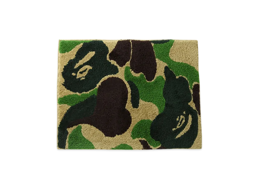 A BATHING APE ABC Camo Rug Mat "Green"