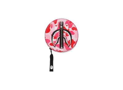 A BATHING APE ABC Camo Shark Coin Case "Pink"
