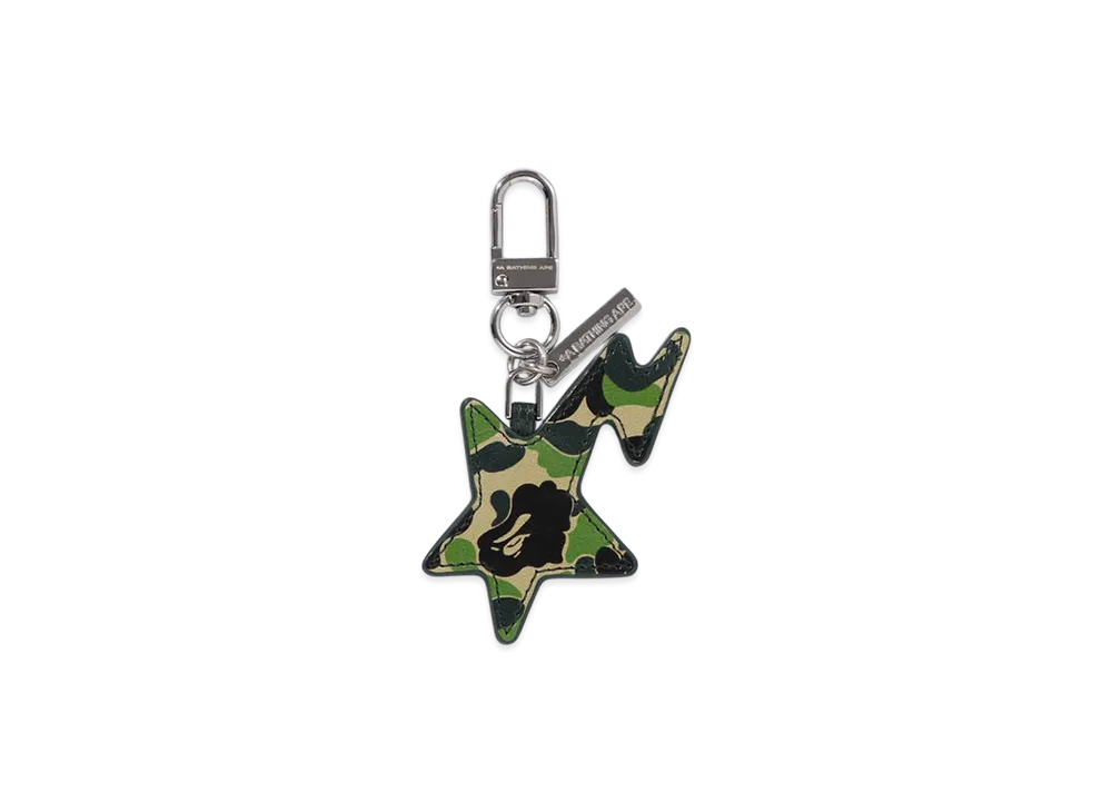 A BATHING APE ABC Camo Sta Keychain "Green"
