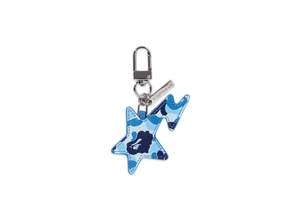 A BATHING APE ABC Camo Sta Keychain "Blue"