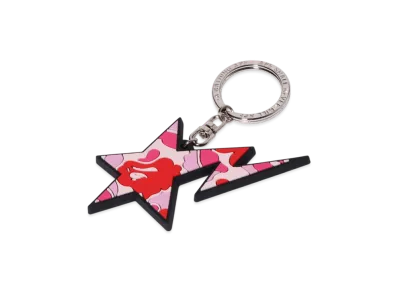 A BATHING APE ABC Camo Sta Rubber Keychain "Pink"