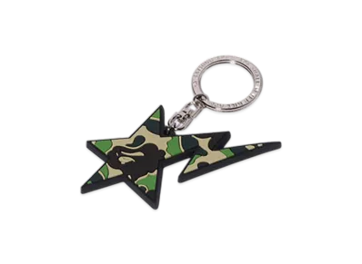 A BATHING APE ABC Camo Sta Rubber Keychain "Green"