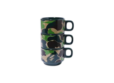 A BATHING APE ABC Camo Stacking Mugs "Green"