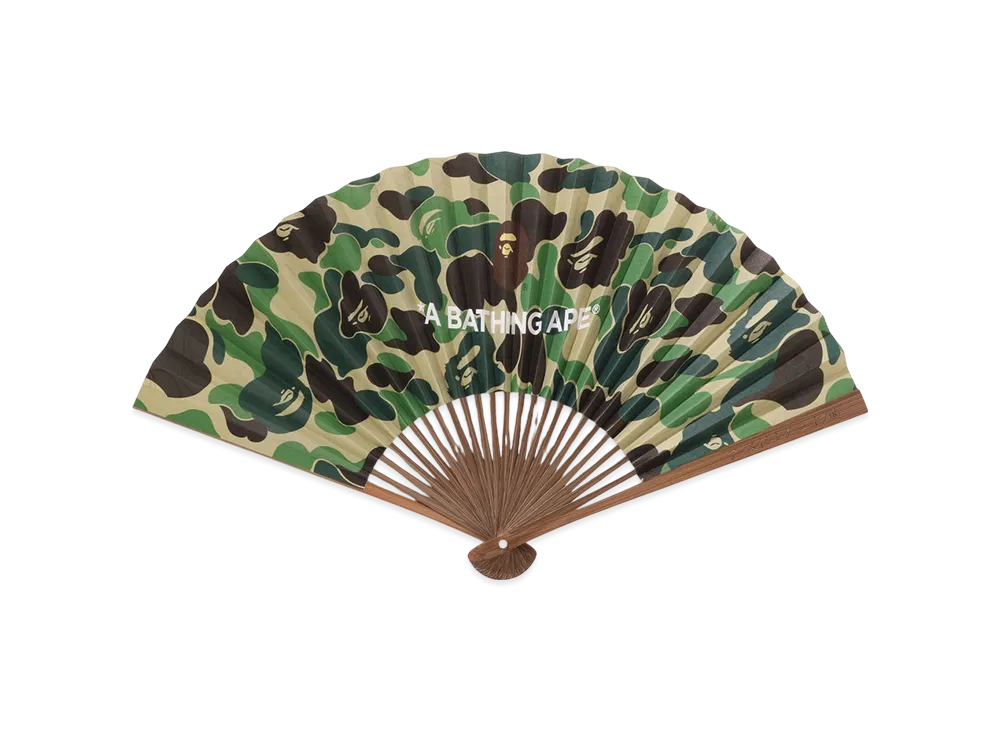 A BATHING APE ABC Japanese Folding Fan "Green"