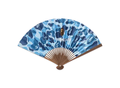 A BATHING APE ABC Japanese Folding Fan "Blue"