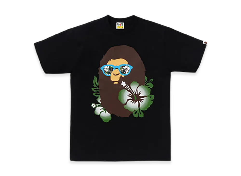 A BATHING APE ABC Resort Camo Ape Head Tee "Black"