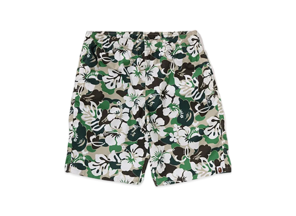 A BATHING APE ABC Resort Camo Beach Shorts "Green"