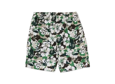 A BATHING APE ABC Resort Camo Beach Shorts "Green"