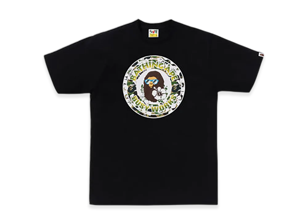 A BATHING APE ABC Resort Camo Busy Works Tee "Black"
