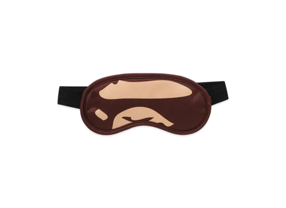 A BATHING APE Ape Head Eye Mask Travel "Brown"